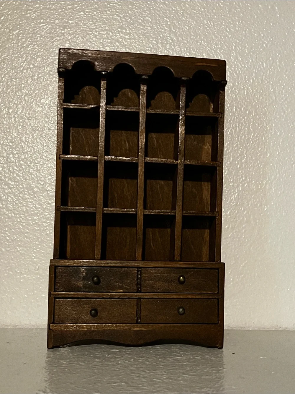 Miniature wooden display cabinet or hutch